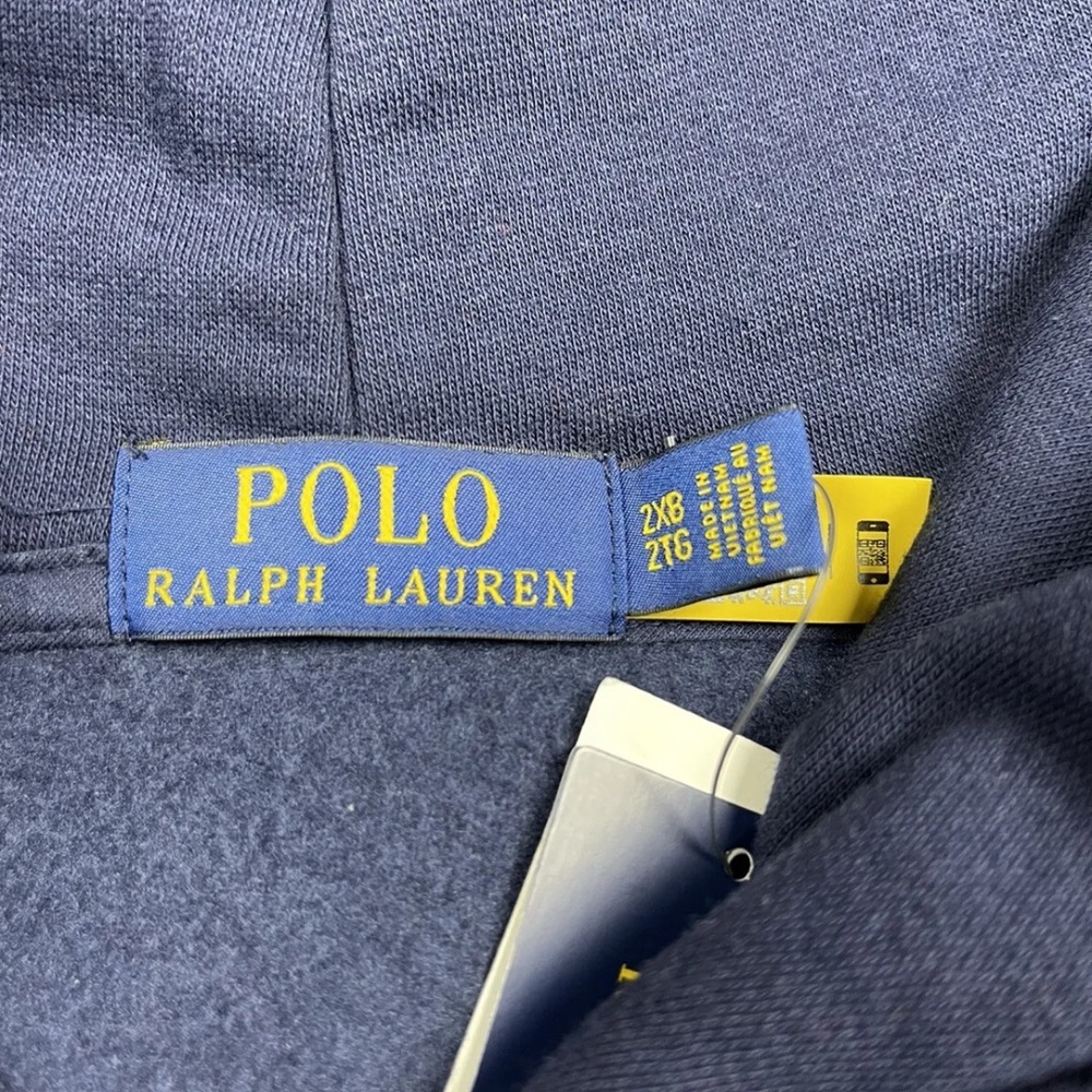 Polo Ralph Lauren Polo Bear Fleece Hoodie Navy 1XB 2XB Big & Tall - Picture 9 of 9